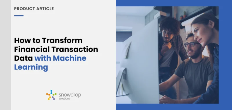 How to transform financial transaction data with machine learning