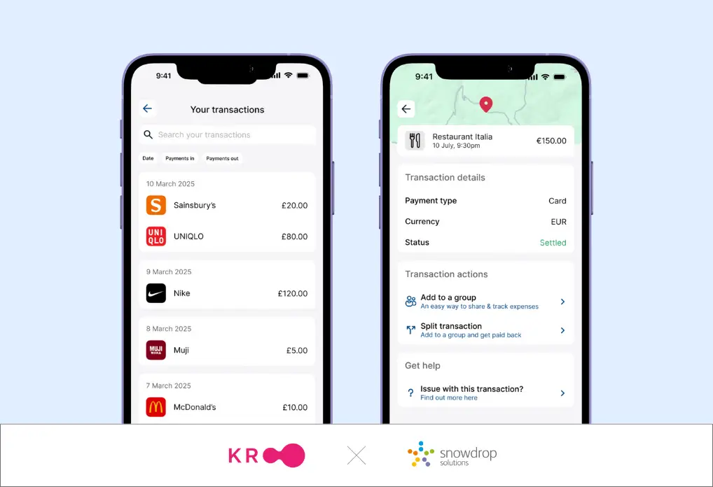 Transaction enrichment solution for Kroo