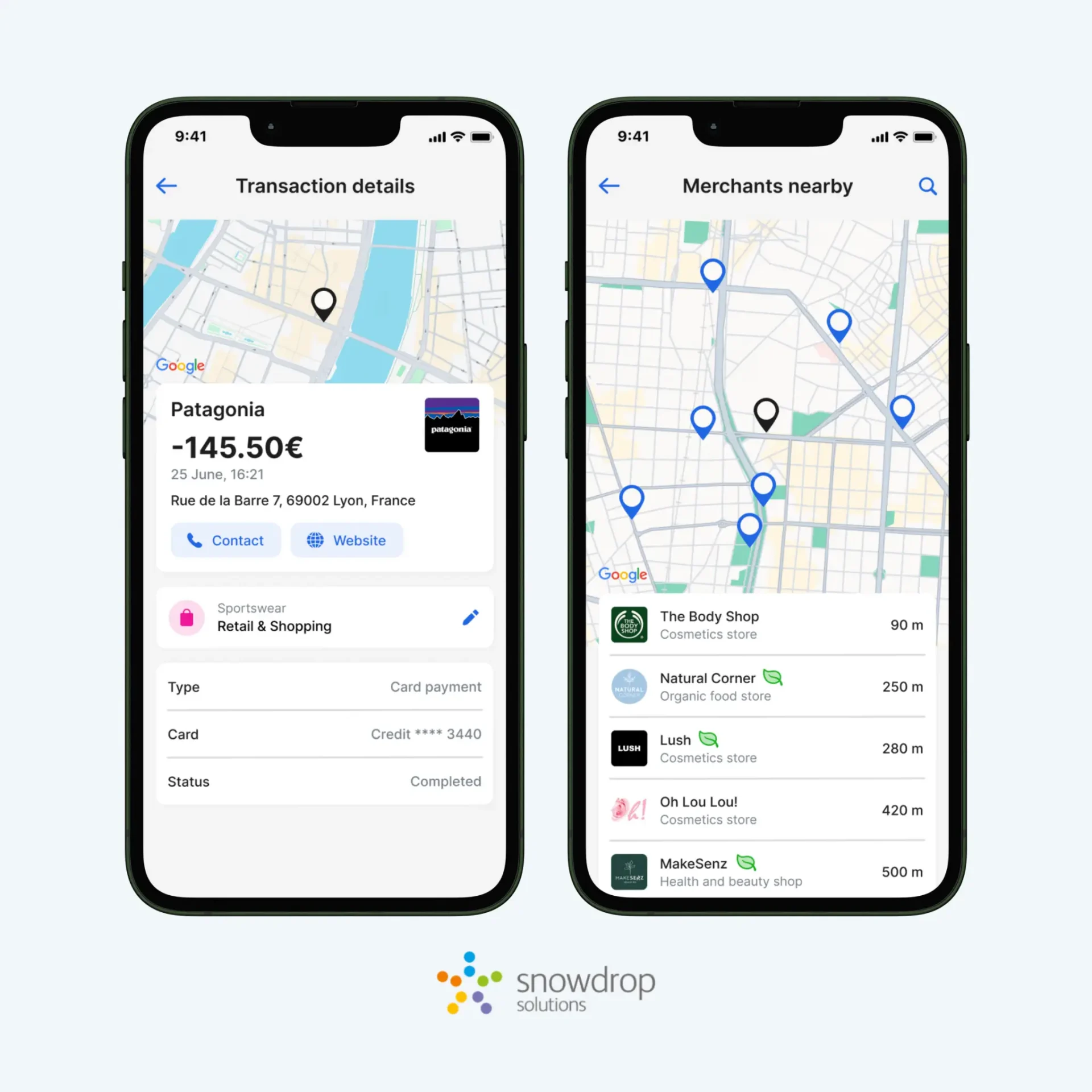 Ejemplo de uso de localización en app de banca digital