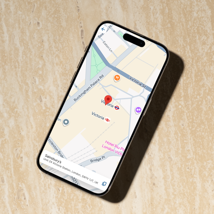 Transaction located on a map in Kroo Bank App